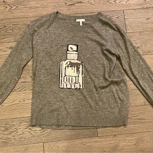 Joie Cashmere Blend Long Sleeve Gray Sweater